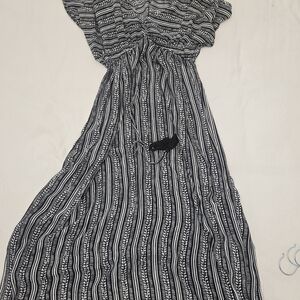 Cost Plus World Market Black and White Maxi Dress